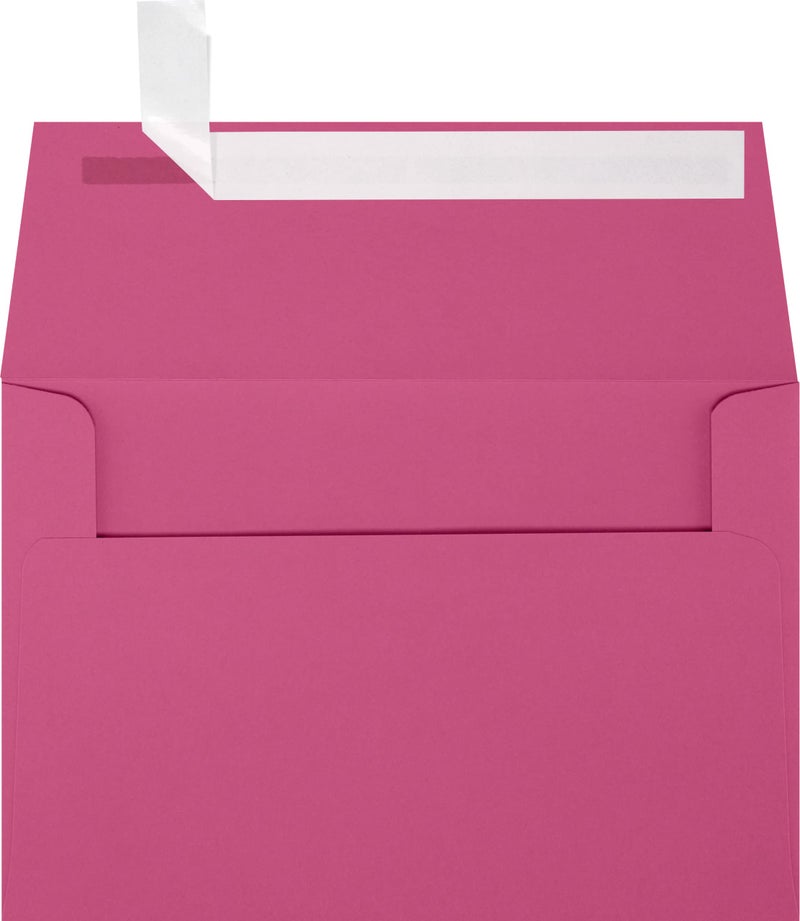LUXPaper A4 Invitation Envelopes | Peel & Press | 4 1/4" x 6 1/4" | Magenta Pink | 80lb. Text | 50 Qty - Image 1